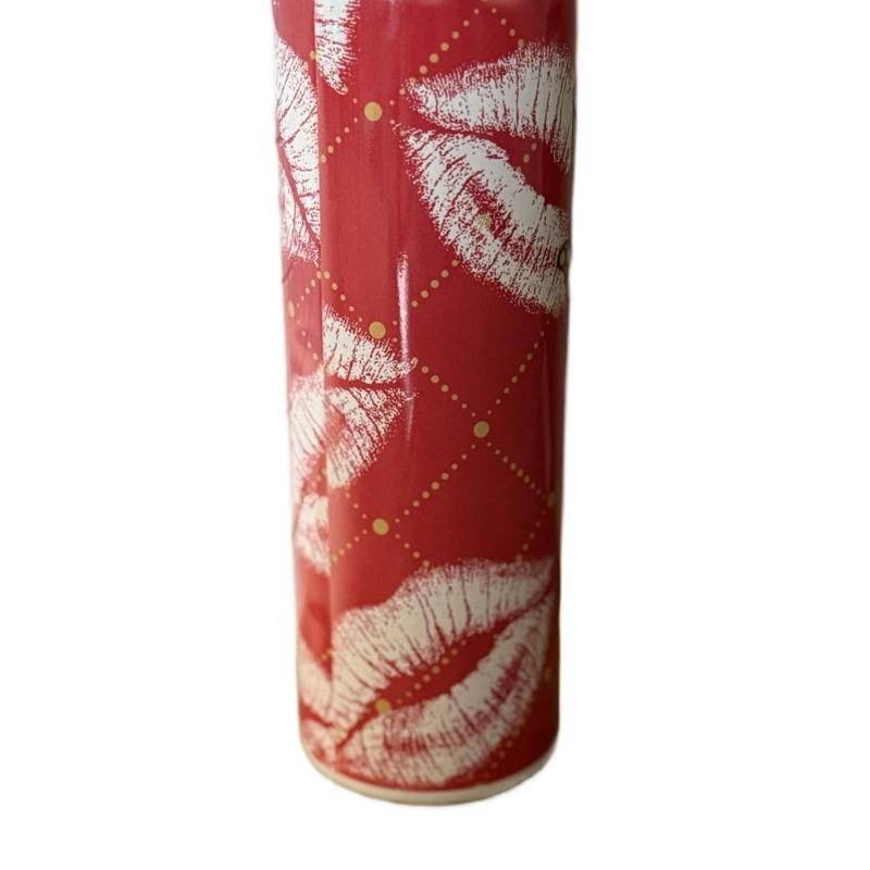 Stay Shining Red Lips Makeup Themed 20oz Tumbler Double Walled Insulated Drinkware Mug Bottles Cup Lid Straw Beverage Flasks Bottled Portable