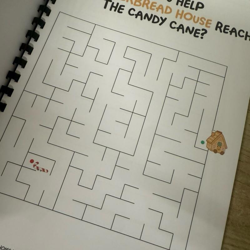 Personalised 12 days Count down to Christmas’s activity book
