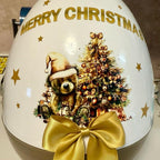 Personalised White and gold 16 inch jumbo egg perfect for filling with Christmas gifts