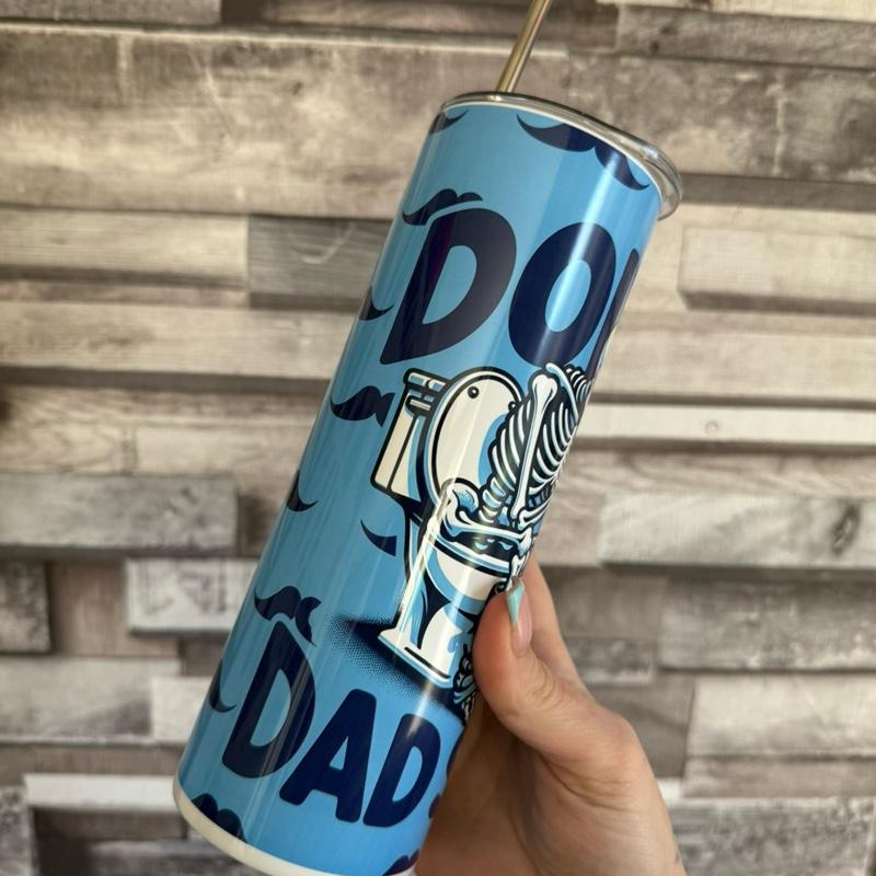 Dad 20oz insulated double walled tumbler with lid and straw perfect Father’s Day gift