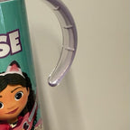 Personalised Doll House 12oz Sippy Cup with Two Lids for Dual Use as Cup with Lid and Straw Featuring Adorable Cat and Girl Design