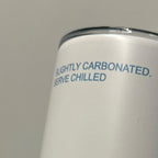 Blue and white 20oz tumbler with lid and straw for hot and colds drinks