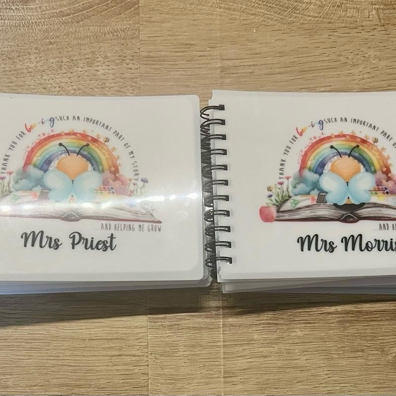 Personalised Teachers a6 notebook, perfect appreciation, end of term gift