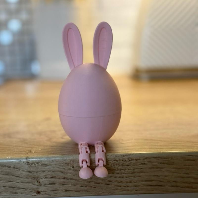 Easter egg bunny surprise holder with articulated legs. Easter gift, Easter gift holder option to add on extras