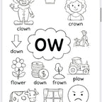 Phonics Colouring Worksheet Book with 20 Pages for Kids Learning Fun and Development
