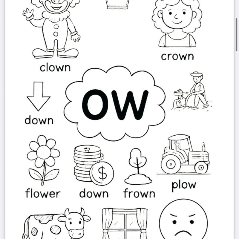 Phonics Colouring Worksheet Book with 20 Pages for Kids Learning Fun and Development