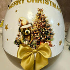 Personalised White and gold 16 inch jumbo egg perfect for filling with Christmas gifts