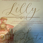 Pink polar exprees style nice list certificate