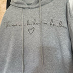 This Mum Wears Her Heart On Her Sleeve Personalised organic cotton Hoodie Perfect Mother's Day Gift For Moms