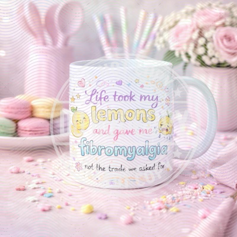 Fibro Warrior Fibromyalgia Mug 10 Designs Available for Fibro Warriors Pain Chaos and Caffeine Theme