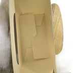 Cardboard party boxes in white with a personalised picture on the front perfect for a Christmas Eve box.