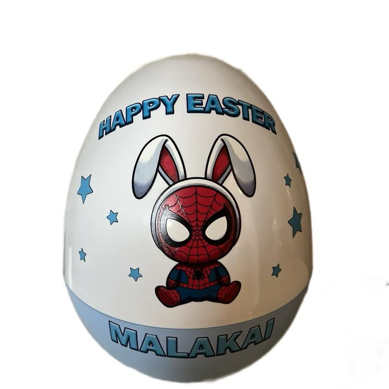 Custom 16inch Storage Egg Personalizable with Name and Picture in Various Colors Perfect for Gifts and Keepsakes