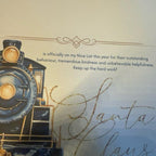Blue polar express train nice list certificate