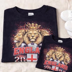 Childrens sized three lions football t shirt in support of the 2026 World Cup