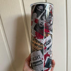 20oz Halloween ghost tumbler with lid and straw for hot and cold drinks