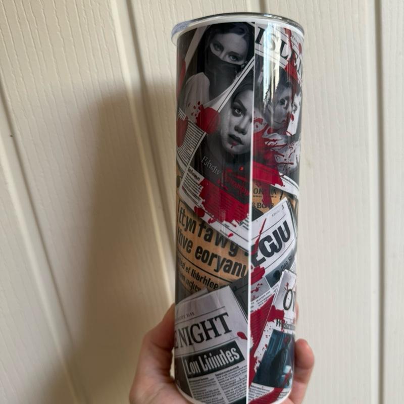 20oz Halloween ghost tumbler with lid and straw for hot and cold drinks