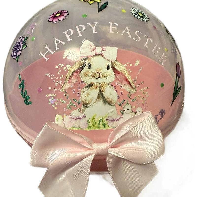Giant fillable Easter themed plastic lollipop in pink or blue-not filled Gift, organiser. Easter, birthday or valentines gift