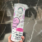 Cup of positivity 20oz insulated double walled tumbler for hot and colds drinks with lid and straw Colorful