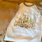 Woodland themed personalised when I wake up birthday pyjamas, cute boys pyjamas, pyjamas with age on. Long sleeves and trousers. Message me or leave a note at checkout with age and name to add on