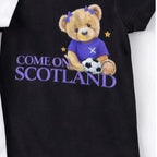 Children’s Come on Scotland supporting the football tops. Scotland’s 2026 football tops (with or without out hair bow in bears hair)