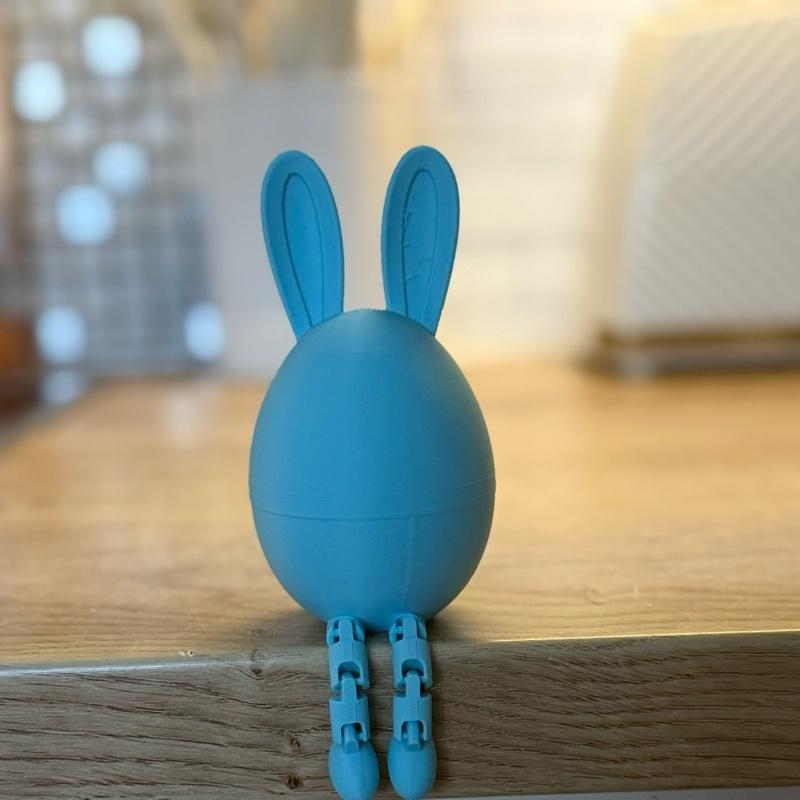 Easter egg bunny surprise holder with articulated legs. Easter gift, Easter gift holder option to add on extras