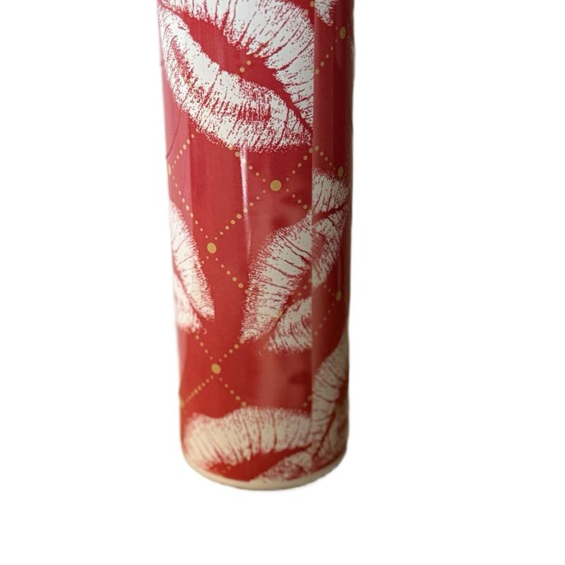 Stay Shining Red Lips Makeup Themed 20oz Tumbler Double Walled Insulated Drinkware Mug Bottles Cup Lid Straw Beverage Flasks Bottled Portable