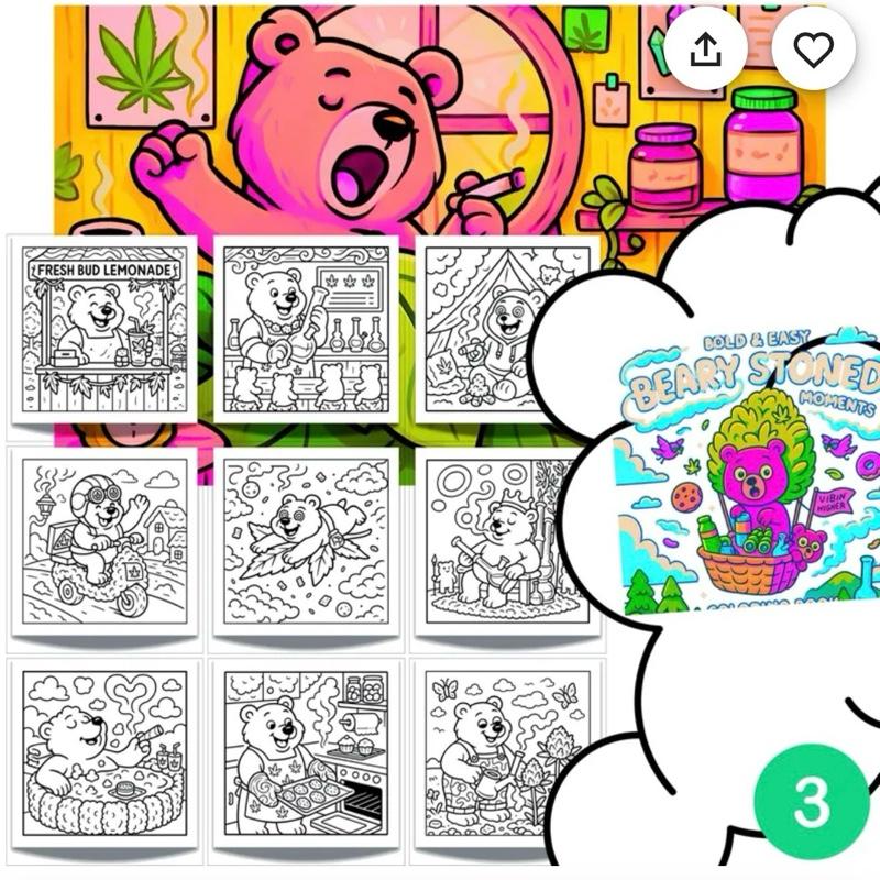 Funny adult stoner colouring books 4 to choose from