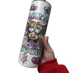 Sorta sweet but moody cow 20oz tumbler for hot and colds drinks with lid and straw