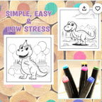 Bold and Easy Dinosaur Coloring Book for Kids - Fun Dinosaur Lovers Colouring Book - Perfect for Creative Kids