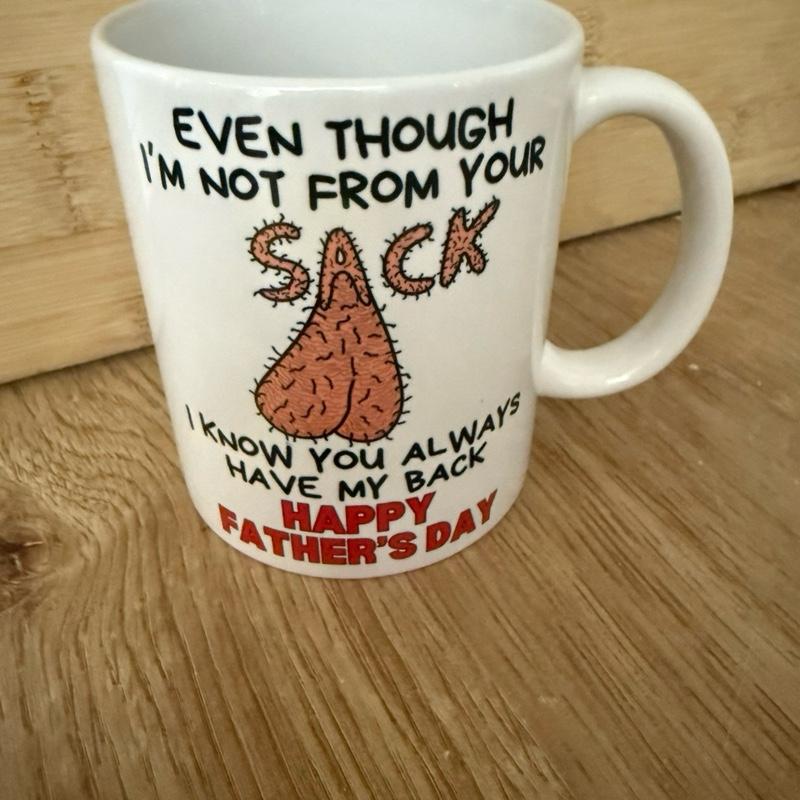 Funny Father’s Day mug, humour mug, funny mug, Father’s Day gift, step father gift, step dad gift, bonus dad gift, funny, coffee cup