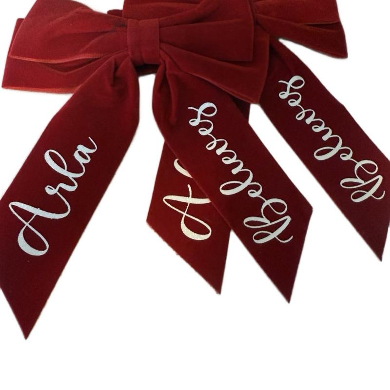 Personalised red hair clip perfect for around Christmas time to wear