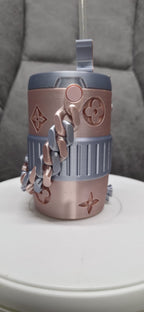 Rose Gold Luxury Monogram 3D Printed Can Cooler – 330ml