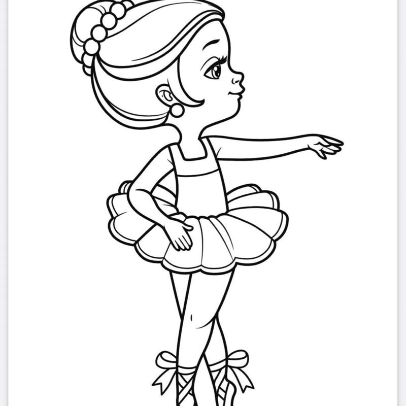 Ballerina Colouring Book Perfect for Any Ballerinas Who Love to Colour Featuring Adorable Tutus and Ballet Scenes