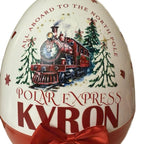 Red 16 inch jumbo Christmas train themed egg-perfect for filling with Christmas gifts
