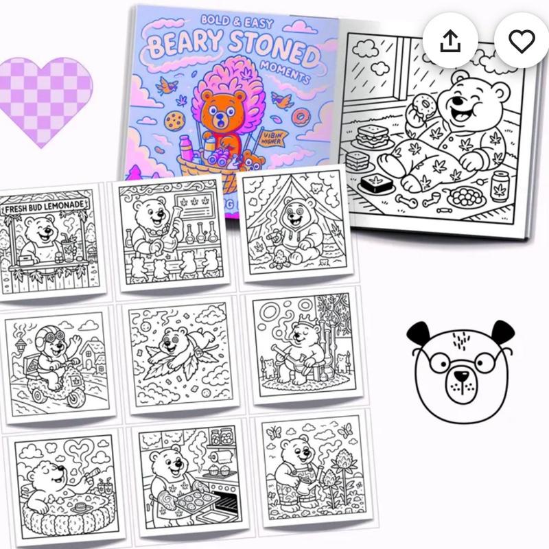 Funny adult stoner colouring books 4 to choose from