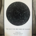 Pay what you can. Perfect Father’s Day gift. The day you became my dad a4 high quality card print, star chart, star picture, Father’s Day print. Once you order message me your details so I can create the perfected gift for your loved ones