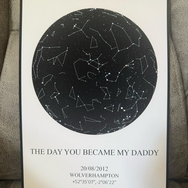 Pay what you can. Perfect Father’s Day gift. The day you became my dad a4 high quality card print, star chart, star picture, Father’s Day print. Once you order message me your details so I can create the perfected gift for your loved ones