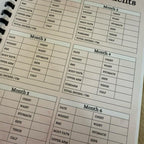 weight loss planner/journal with 15 different pages included to keep you on track