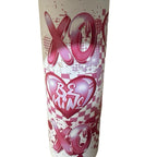 Xoxo Love Pink 20oz Tumbler with Lid and Straw - Stylish Heart Design for Everyday Use