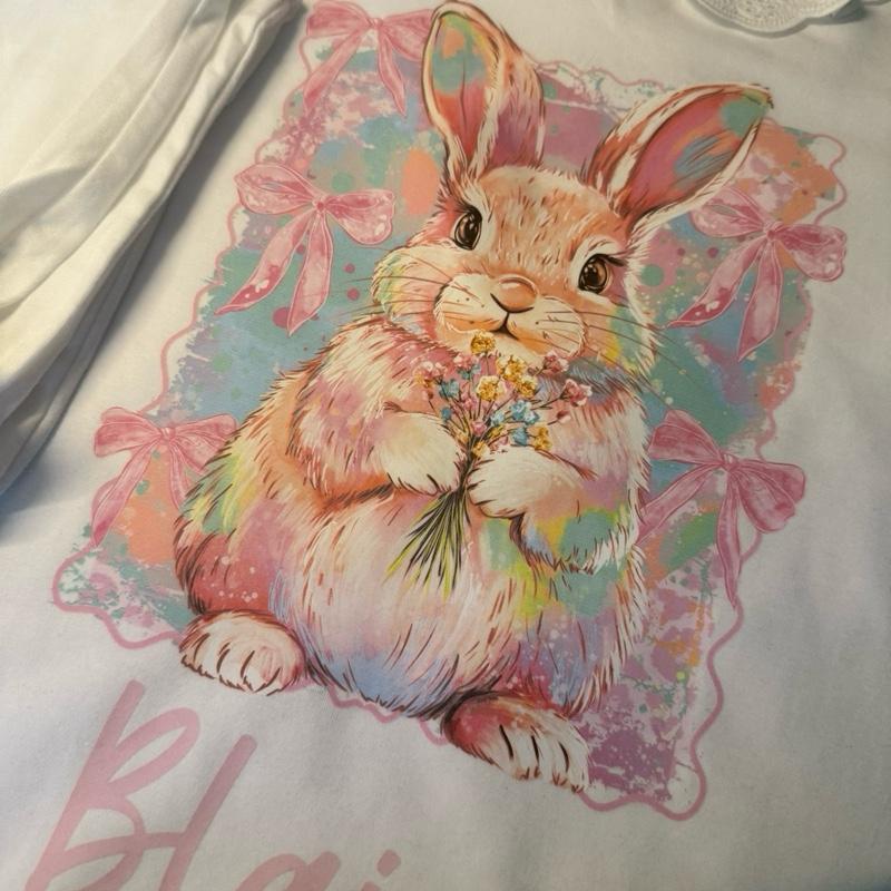 Cute bunny personalised frilly pyjamas