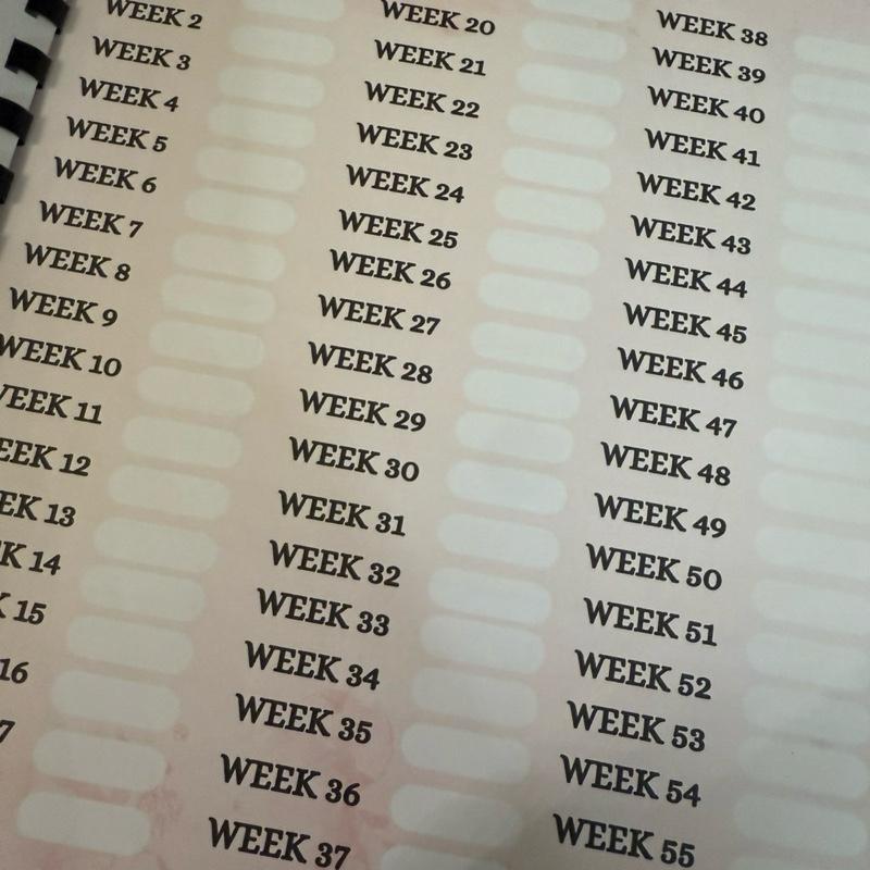 weight loss planner/journal with 15 different pages included to keep you on track