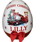 Personalised Christmas themed jumbo plastic egg