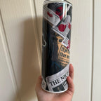 20oz Halloween ghost tumbler with lid and straw for hot and cold drinks