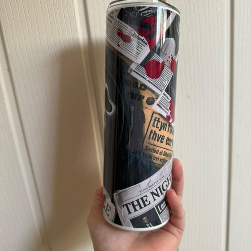 20oz Halloween ghost tumbler with lid and straw for hot and cold drinks