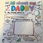 Pay what you can-Personalised Father's Day Print Gift - Customizable All About My Daddy Keepsake with Heartfelt Details