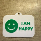 plastic 3d printed communication cards for assisting non-verbal adults and children, english language. Comes on a breakaway lanyard and you can chose between 3 and 11 of the cards in the pictures to match the colour of chosen lanyard. Message once ordered