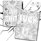 Adult humour sweary colouring book