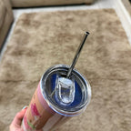 Candy bear 20oz tumbler with lid and straw for hot and cold drinks