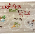 Personalised Santa Treat Board for Christmas Eve with Carrots and Cookies Design for Festive Fun