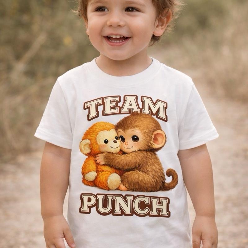 Punch the monkey t-shirt for boys and girls